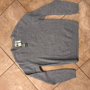 Original Penguin 100% Lambswool Sweater L Large Blue Knit Pullover